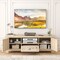 Retro TV Stand Media Entertainment Center with Mirror Doors and Drawer